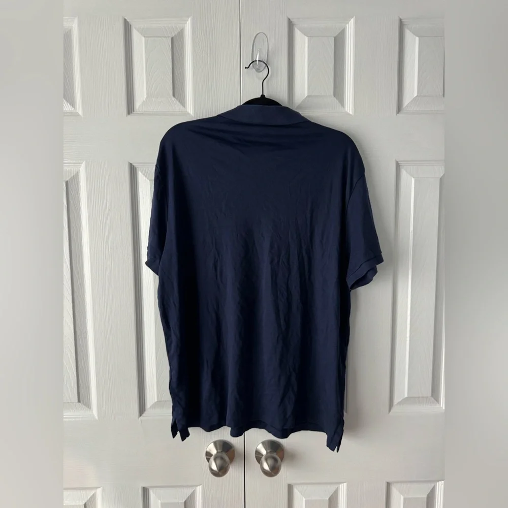 Polo Ralph Lauren Navy Blue Custom Slim Fit Polo Shirt XXL Multicolor Pony Logo